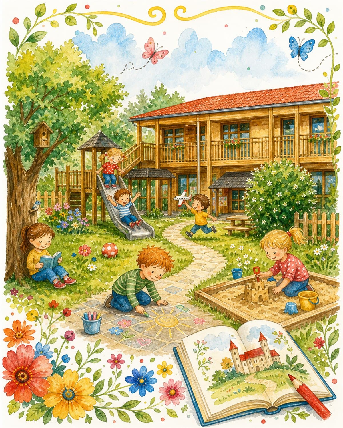 Garten und Außengelände im Märchenland-Stil